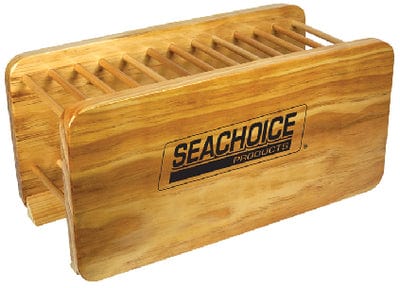 Seachoice 50-WOODPADDLERACK 12-Paddle Wood Rack: Natural Finish