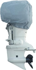 Carver 70009F10 Universal Outboard Motor Cover: Poly-Flex II Slate Gray: 25 hp