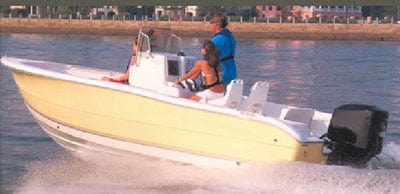 Carver 70019S11 V-Hull Center Console Fishing With High Bow Rails: 19'6": Sun-Dura<sup>&reg;</sup> Mist Gray O/B w/Tie Down Kit