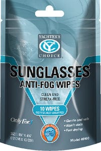 Yachter's Choice 40100 Sunglasses Anti-Fog Wipes: 10-ct. Resealable Pouch