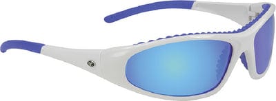 Yachter's Choice 41483 "Wahoo" Polarized Sunglasses with Blue Mirror Lenses & White Frame