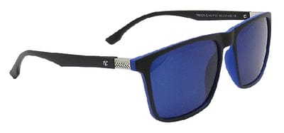 Yachter's Choice 45036 "Monroe" Polarized Sunglasses<BR>Matte Black/Blue Frame: Dark Blue Mirror Lens