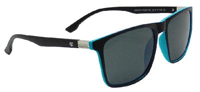 Yachter's Choice 45037 "Monroe" Polarized Sunglasses<BR>Matte Black/Teal Frame: Black Lens