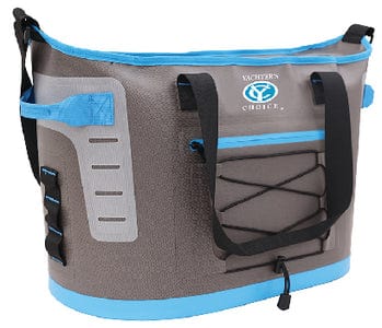 Yachter's Choice 50053 Soft Cooler<BR>30 Can Capacity / Tote Style w/ Shoulder Strap: Grey/Blue