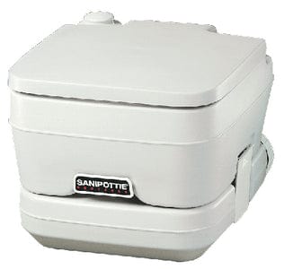 Dometic 2.5 Gallon SaniPottie 964MSD Portable Toilet With Mounting Brackets and 1.5" MSD Fittings