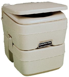 Dometic 5.0 Gallon SaniPottie 965MSD Portable Toilet With Mounting Brackets and 1.5" MSD Fittings