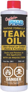 Captain PHAB Marine Teak Oil With Uv Protection: 12/case