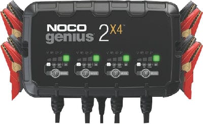 Noco GENIUS2X4 Multi-Bank Battery Charger & Maintainer: 8 Amps/4 Banks