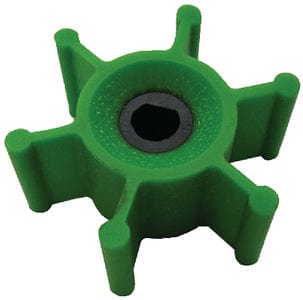 Jabsco 6303-0007-P Replacement 6 Blade Green Polyurethane Impeller