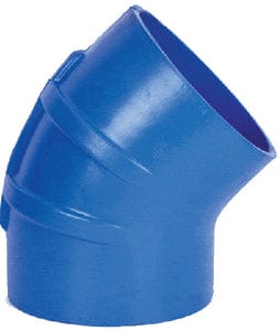 Trident 240V4000 Blue "VHT" Silicone 45&deg; Elbow w/o Clamps: 4"