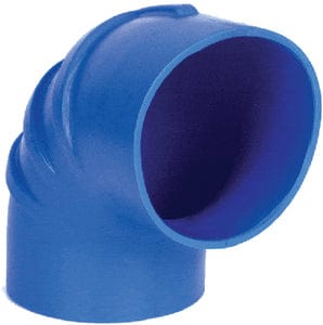 Trident 290V2000 Blue Silicone "VHT" 90 Degree Elbow w/T-Bolt Clamps: 6"