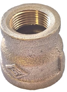 CB Supplies BRC112X114 Red Brass Reducing Coupling: 1-1/2" x 1-1/4"