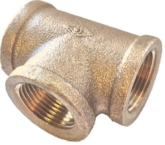 CB Supplies BT112 Red Brass Tee: 1-1/2"