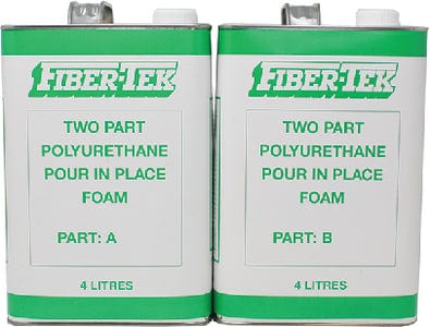 FiberTek PF8 Rigid Polyurethane Pour In Place Foam: 8L: 2/case
