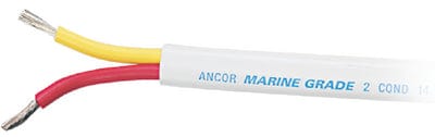 Ancor Marine Grade 123705 Tinned Duplex Safety Cable Red and Yellow With White Jacket: 6/2 Flat: 50'