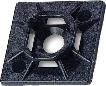 Ancor Cable Tie Adhesive Mounts: Black: 25/pk