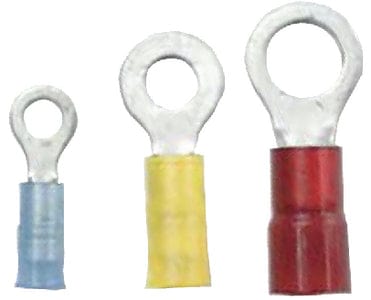 Nylon Insulated Ring Terminal: 22-18 #6 6/Pk