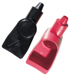 Ancor Battery Terminal Boot Set Wing Nut Style For #4-#2 (1 Ea. Red and Black)