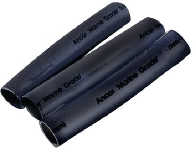 Ancor Adhesive Lined Heat Shrink Tubing Assorted x 3": 8 Pack (Black)