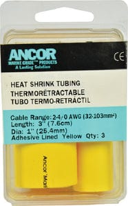 Ancor 306906 Adhesive Lined Heat Shrink Tubing: Yellow
