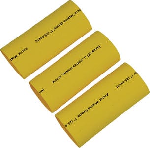 Ancor 327606 Marine Grade Heat Shrink Heavy Wall Battery Cable Tube For 2-4/0: 1" x 6" (2/Pack): Yellow