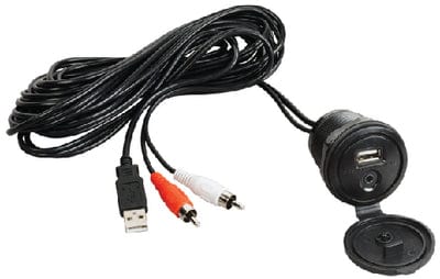 Jensen Marine USB and Auxiliary Audio Input Jack