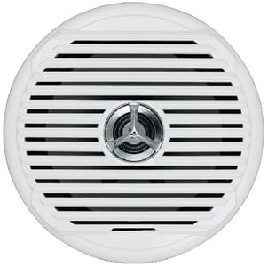 Jensen Marine 6.5" High Performance Coaxial Marine Speakers With White and Silver Grills - Sold as Pair