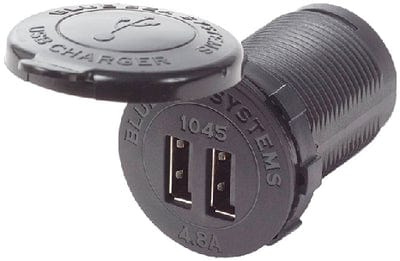 Blue Sea Systems 1045 Dual USB Charger Socket Mount 12/24V DC