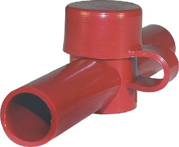Blue Sea 4003 Dual Entry Cable Cap: Red: Up to 2/0 AWG
