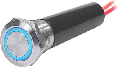 Blue Sea 4190 Push Button LED Ring Switch: Blue: Off-On
