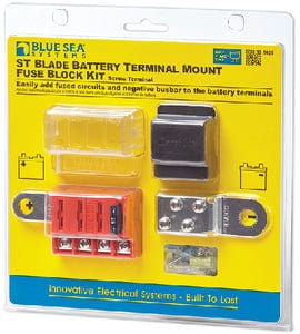 Blue Sea Systems 5024 ST-Blade Battery Terminal Mount Fuse Block Kit w/Negative Busbar