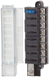 Blue Sea Systems ST Blade Compact Fuse Block - Common Source: 8 Circuits