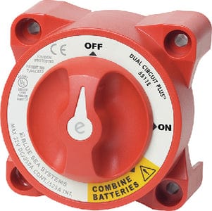 Blue Sea Systems 5511e e-Series Dual Circuit Plus Battery Switch