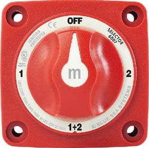 Blue Sea 607200 Battery Switch Mini 4-Position w/Knob: Black