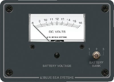 Blue Sea Systems 8015 DC Analog Voltmeter Panel - 8 to 16V DC