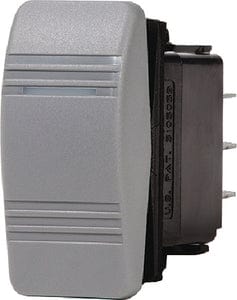 Blue Sea 8231 Water Resistant Contura<sup>&reg;</sup> III Switch: Gray: 0ff-(On)