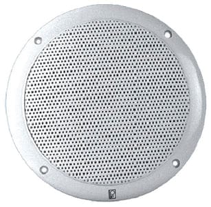 Poly-Planar Waterproof 4" 2 Way Coax - Integral Grill Performance Speakers 80W Per Pair: White (Sold as Pair)