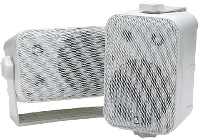 Poly-Planar MA9060 5-1/4" Waterproof 100W Box Speakers: White (Sold as Pairs)