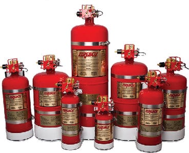 Fireboy MA20100227BL MA2 Auto/Manual Discharge HFC-227ea Fire Extinguisher w/Mount: 100 cu. Ft.