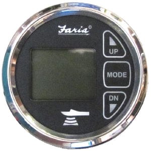 Faria In-Dash Dual Temperature Digital Depth Sounder With Transom Mounted Transducer and Temperature Sender - Chesapeake SS