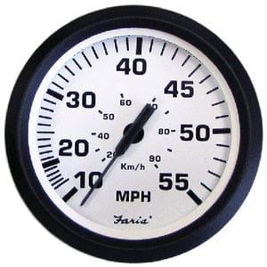 Faria Euro 4" Gauge - 6000 RPM Tachometer (Gas) (Inboard & I/O)