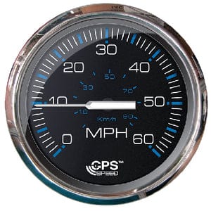 Faria 33749 Chesapeake SS Black 4" Gauge - 60 MPH GPS Speedometer