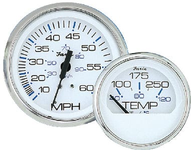Faria Chesapeake SS White 4" Gauge - Tachometer: 7000 universal-all outboards