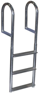 Dock Edge Welded Aluminum Fixed Wide Step Ladder