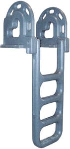 Dock Edge Polyethylene Flip Up Dock Ladder 4 Step Grey