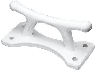 Dock Edge 2504WF Classic Dock Cleat: 4-1/2" White Powder Coated Almag