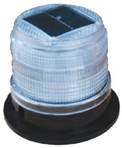 Dock Edge Solar Marker Light: White