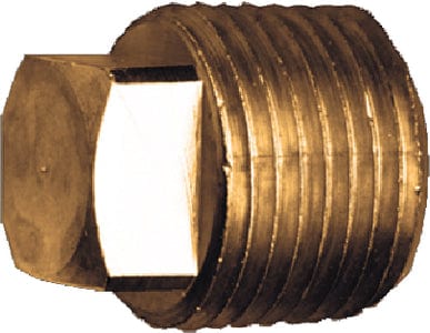 Fairview 109B Brass Square Head Pipe Plug: 1/4" FPT