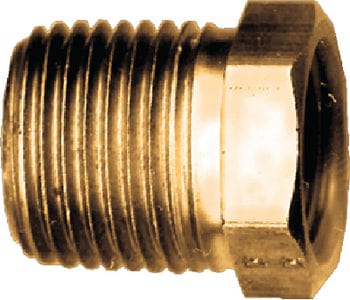 Fairview 110BA Brass Bushing: 1/4" NPT x 1/8" FPT