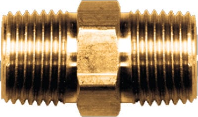 Fairview 122B Brass Hex Nipple: 1/4" NPT